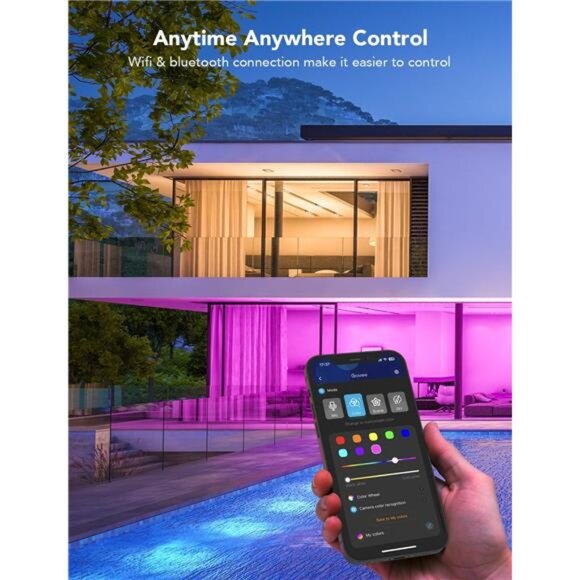 Govee Smart Light Bulbs, 1200 Lumens Dimmable BR30 Bulbs, RGBWW Color Changing - Picture 6 of 7